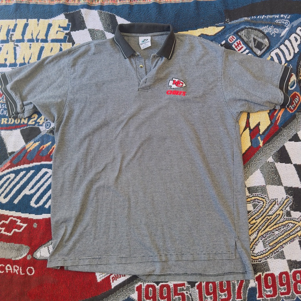 Vintage Dynasty Kansas City Chiefs Polo with Embroidered Logo